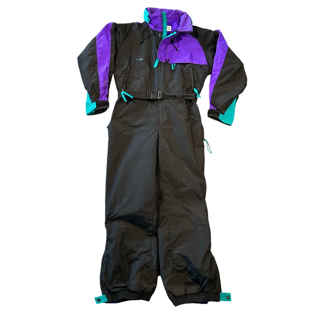 Vintage 90s Columbia One Piece Ski Snowsuit Mens Large Radial Sleeve Winter